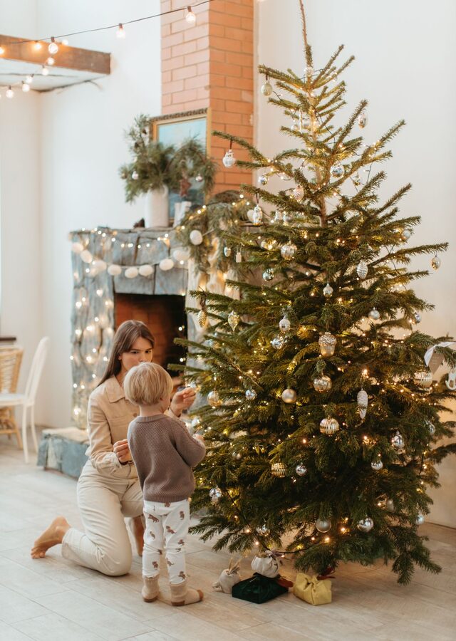Carte postale de Noël personnalisée avec une photo de famille